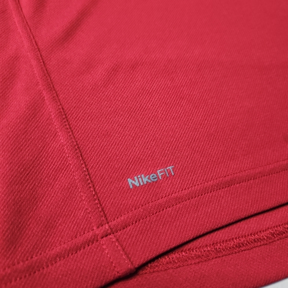 Stanford Cardinal Polo Shirt Red Nike Team Dri Fit White Swoosh Golf Men 2XL XXL - Picture 7 of 10